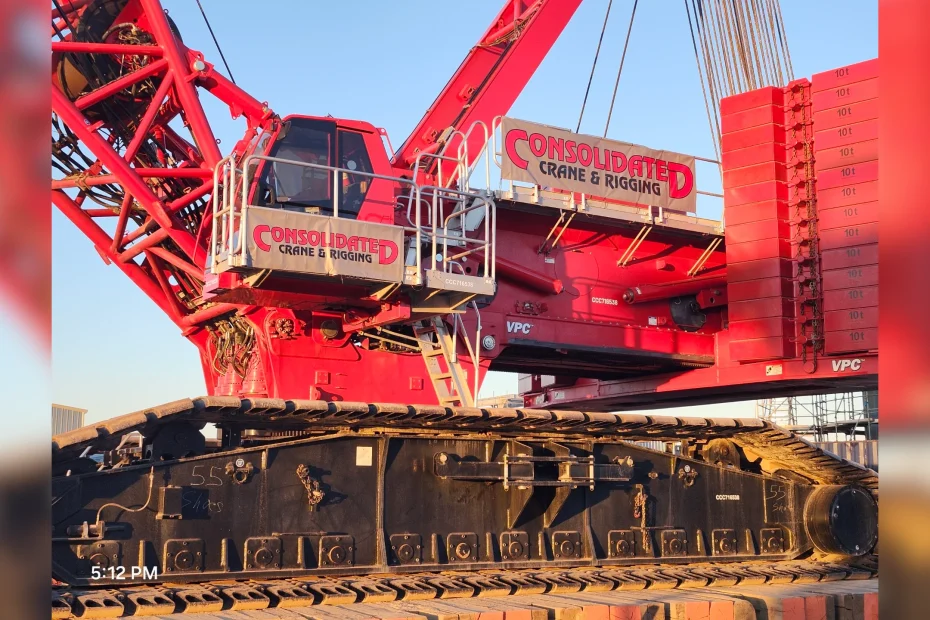 Rental Crane Rigging in Childress TX at IREN project